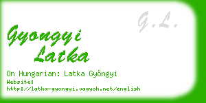 gyongyi latka business card